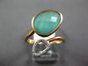 .07CT DIAMOND & AAA GREEN AGATE 14K ROSE GOLD DOUBLE PEAR SHAPE CRISS CROSS RING