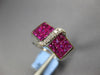 2.21CT DIAMOND & AAA RUBY 18KT WHITE GOLD 3D PRINCESS INVISIBLE RECTANGULAR RING