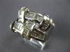 ESTATE 2.60CT DIAMOND 18K WHITE GOLD 3D BAGUETTE MULTI ROW CRISS CROSS LOVE RING