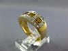 .91CT DIAMOND & AAA CITRINE 14KT YELLOW GOLD 3D SQUARE & ROUND ANNIVERSARY RING