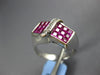 2.21CT DIAMOND & AAA RUBY 18KT WHITE GOLD 3D PRINCESS INVISIBLE RECTANGULAR RING
