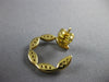 ESTATE .62CT DIAMOND 18KT YELLOW GOLD MULTI LEAF SIDEWAYS HOOP HANGING EARRINGS