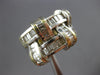 ESTATE 2.60CT DIAMOND 18K WHITE GOLD 3D BAGUETTE MULTI ROW CRISS CROSS LOVE RING