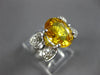 LARGE 4.26CT DIAMOND & AAA YELLOW SAPPHIRE 18KT WHITE GOLD OVAL & ROUND FUN RING