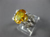 LARGE 4.26CT DIAMOND & AAA YELLOW SAPPHIRE 18KT WHITE GOLD OVAL & ROUND FUN RING