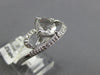 1.32CT DIAMOND & AAA WHITE TOPAZ 14KT WHITE GOLD CUSHION & ROUND FUN LOVE RING