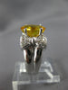 LARGE 4.26CT DIAMOND & AAA YELLOW SAPPHIRE 18KT WHITE GOLD OVAL & ROUND FUN RING