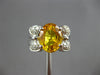 LARGE 4.26CT DIAMOND & AAA YELLOW SAPPHIRE 18KT WHITE GOLD OVAL & ROUND FUN RING