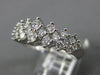 WIDE 2.13CT DIAMOND 14KT WHITE GOLD 3D ROUND PYRAMID THREE ROW ANNIVERSARY RING