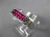 1.82CT DIAMOND & AAA RUBY 18KT WHITE GOLD ROUND & PRINCESS INVISIBLE CROWN RING