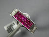 1.82CT DIAMOND & AAA RUBY 18KT WHITE GOLD ROUND & PRINCESS INVISIBLE CROWN RING
