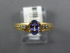 .56CT DIAMOND & AAA TANZANITE 14KT YELLOW GOLD 3D OVAL & ROUND FRIENDSHIP RING
