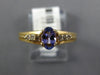 .56CT DIAMOND & AAA TANZANITE 14KT YELLOW GOLD 3D OVAL & ROUND FRIENDSHIP RING