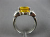 LARGE 4.26CT DIAMOND & AAA YELLOW SAPPHIRE 18KT WHITE GOLD OVAL & ROUND FUN RING
