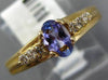 .56CT DIAMOND & AAA TANZANITE 14KT YELLOW GOLD 3D OVAL & ROUND FRIENDSHIP RING