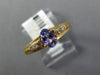 .56CT DIAMOND & AAA TANZANITE 14KT YELLOW GOLD 3D OVAL & ROUND FRIENDSHIP RING