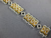 WIDE 2.15CT DIAMOND 18KT 2 TONE GOLD MULTI LINK RECTANGULAR OVAL TENNIS BRACELET