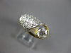 ESTATE WIDE 1.55CT DIAMOND 14KT 2 TONE GOLD SOLITAIRE ETOILE FUN ENGAGEMENT RING