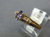 .56CT DIAMOND & AAA TANZANITE 14KT YELLOW GOLD 3D OVAL & ROUND FRIENDSHIP RING