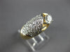 ESTATE WIDE 1.55CT DIAMOND 14KT 2 TONE GOLD SOLITAIRE ETOILE FUN ENGAGEMENT RING