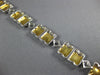WIDE 2.15CT DIAMOND 18KT 2 TONE GOLD MULTI LINK RECTANGULAR OVAL TENNIS BRACELET