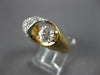 ESTATE WIDE 1.55CT DIAMOND 14KT 2 TONE GOLD SOLITAIRE ETOILE FUN ENGAGEMENT RING