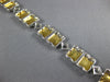 WIDE 2.15CT DIAMOND 18KT 2 TONE GOLD MULTI LINK RECTANGULAR OVAL TENNIS BRACELET