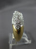 ESTATE WIDE 1.55CT DIAMOND 14KT 2 TONE GOLD SOLITAIRE ETOILE FUN ENGAGEMENT RING