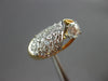 ESTATE WIDE 1.55CT DIAMOND 14KT 2 TONE GOLD SOLITAIRE ETOILE FUN ENGAGEMENT RING