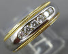 ESTATE .26CT DIAMOND 18KT TWO TONE GOLD 7 STONE ROUND WEDDING ANNIVERSARY RING