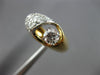ESTATE WIDE 1.55CT DIAMOND 14KT 2 TONE GOLD SOLITAIRE ETOILE FUN ENGAGEMENT RING