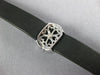 LARGE & LONG .33CT DIAMOND & AAA CRYSTAL 18KT WHITE GOLD 3D STAR LOVE BRACELET