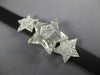 LARGE & LONG .07CT DIAMOND & AAA CRYSTAL 18K WHITE GOLD MULTI STAR LOVE BRACELET