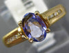 .71CT DIAMOND & AAA TANZANITE 14KT YELLOW GOLD 3D OVAL & ROUND FRIENDSHIP RING