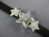 LARGE & LONG .07CT DIAMOND & AAA CRYSTAL 18K WHITE GOLD MULTI STAR LOVE BRACELET