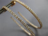 ESTATE LARGE 1.35CT DIAMOND 18KT ROSE GOLD INSIDE OUT OVAL HOOP HANGING EARRINGS