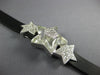 LARGE & LONG .07CT DIAMOND & AAA CRYSTAL 18K WHITE GOLD MULTI STAR LOVE BRACELET