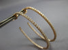 ESTATE LARGE 1.35CT DIAMOND 18KT ROSE GOLD INSIDE OUT OVAL HOOP HANGING EARRINGS