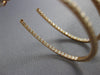 ESTATE LARGE 1.35CT DIAMOND 18KT ROSE GOLD INSIDE OUT OVAL HOOP HANGING EARRINGS