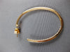 ESTATE LARGE 1.35CT DIAMOND 18KT ROSE GOLD INSIDE OUT OVAL HOOP HANGING EARRINGS