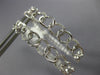 ESTATE LARGE .57CT DIAMOND 18KT WHITE GOLD LOVE KNOT LINK HOOP HANGING EARRINGS