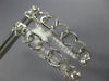 ESTATE LARGE .57CT DIAMOND 18KT WHITE GOLD LOVE KNOT LINK HOOP HANGING EARRINGS