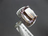 LARGE 10.64CT DIAMOND & KUNZITE 14KT WHITE GOLD CUSHION & ROUND ENGAGEMENT RING