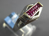 1.58CT DIAMOND & AAA RUBY 18KT WHITE GOLD ROUND & PRINCESS RECTANGULAR FUN RING