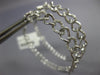 ESTATE LARGE .57CT DIAMOND 18KT WHITE GOLD LOVE KNOT LINK HOOP HANGING EARRINGS