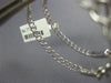 ESTATE LARGE .57CT DIAMOND 18KT WHITE GOLD LOVE KNOT LINK HOOP HANGING EARRINGS