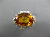 LARGE 10.31CT DIAMOND & AAA YELLOW SAPPHIRE & CITRINE 18KT WHITE GOLD OVAL RING