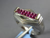 1.58CT DIAMOND & AAA RUBY 18KT WHITE GOLD ROUND & PRINCESS RECTANGULAR FUN RING