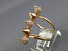 ESTATE LARGE .33CT DIAMOND 14KT ROSE GOLD 3D CLASSIC MULTI FLAME FUN RING