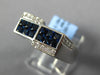 1.57CT DIAMOND & SAPPHIRE 18KT WHITE GOLD ROUND & PRINCESS CRISS CROSS MENS RING